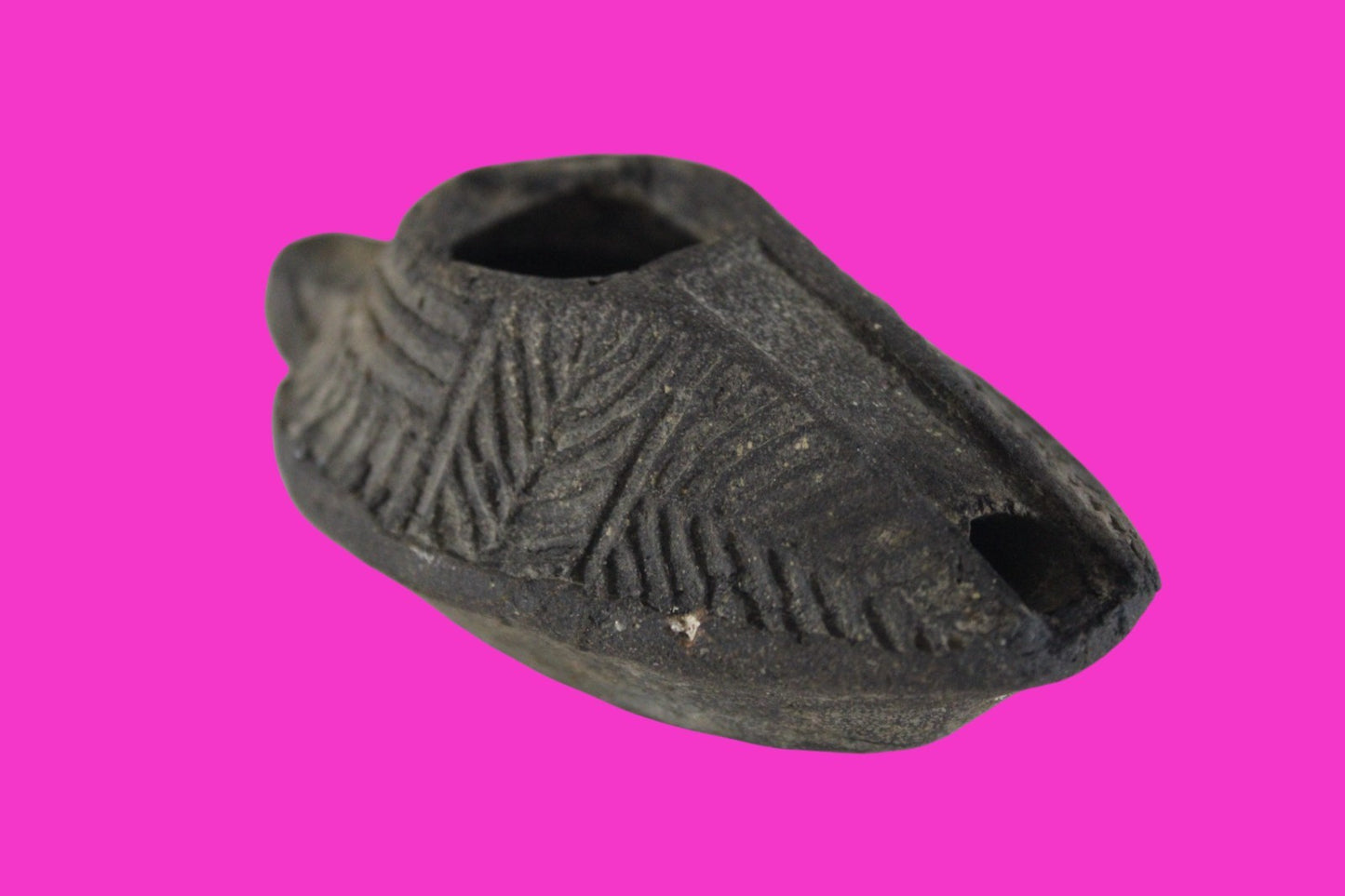 Oil Lamp Holy Land Ancient Artifact Jesus Christ Home Israel 300-600 AD COA 76