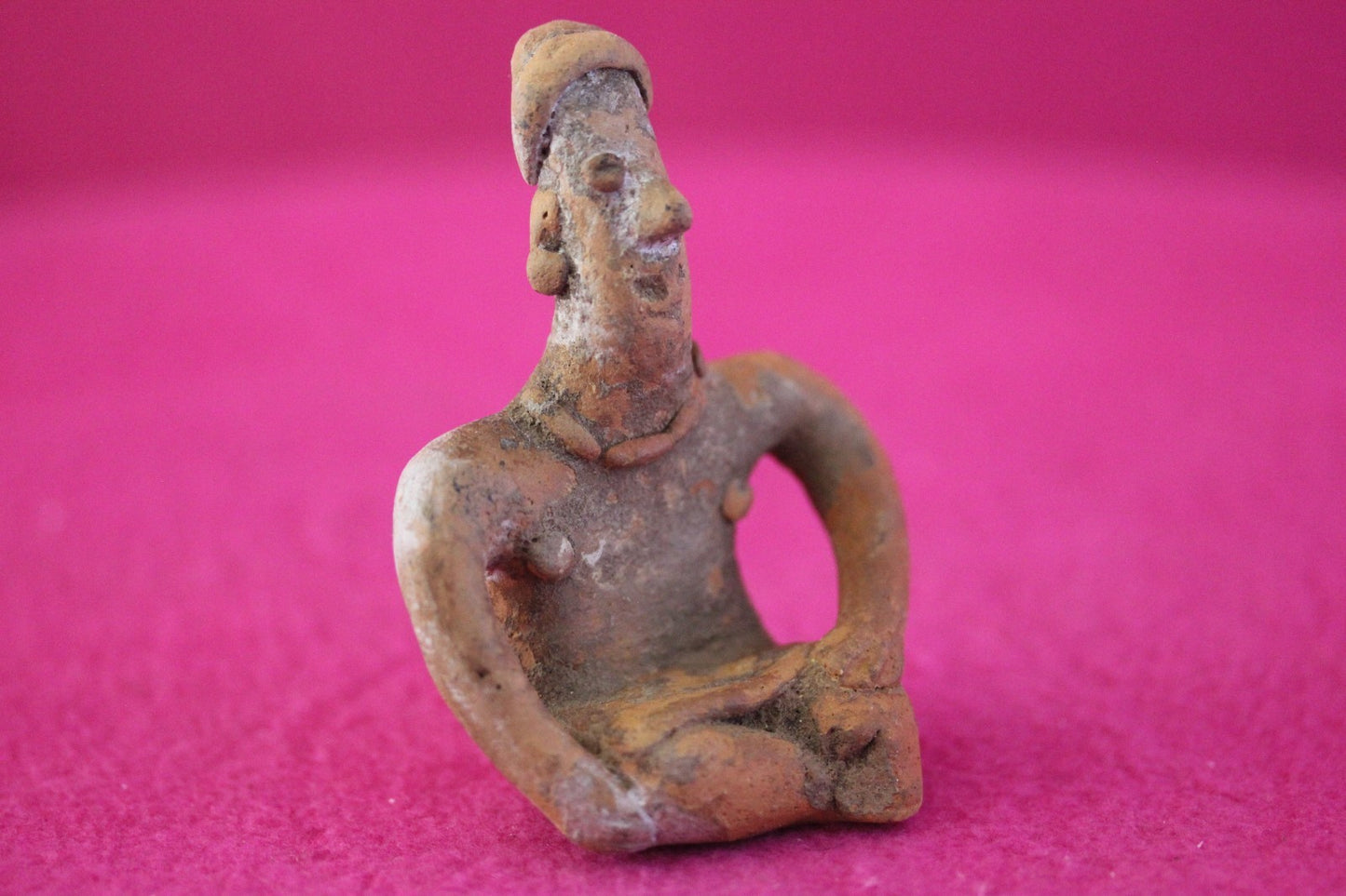 Authentic Pre Columbian Artifact Female Seated Tomb Figure Colima Mexico COA 190