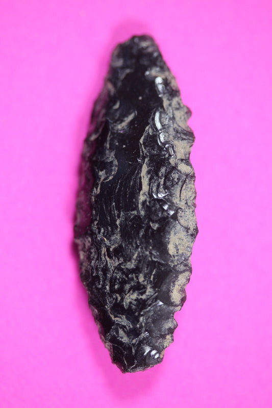 Authentic Pre Columbian Artifact Aztec Arrowhead Battle of Mexico City COA 05