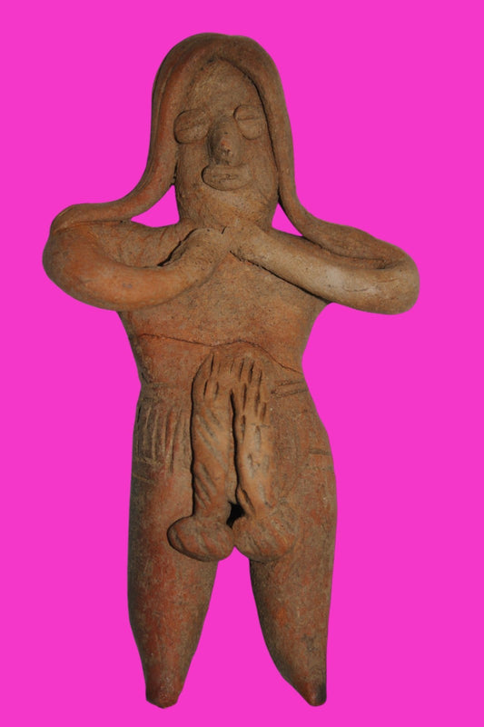 Authentic Pre Columbian Artifact Pretty Lady Tomb Figure Colima Mexico COA 13