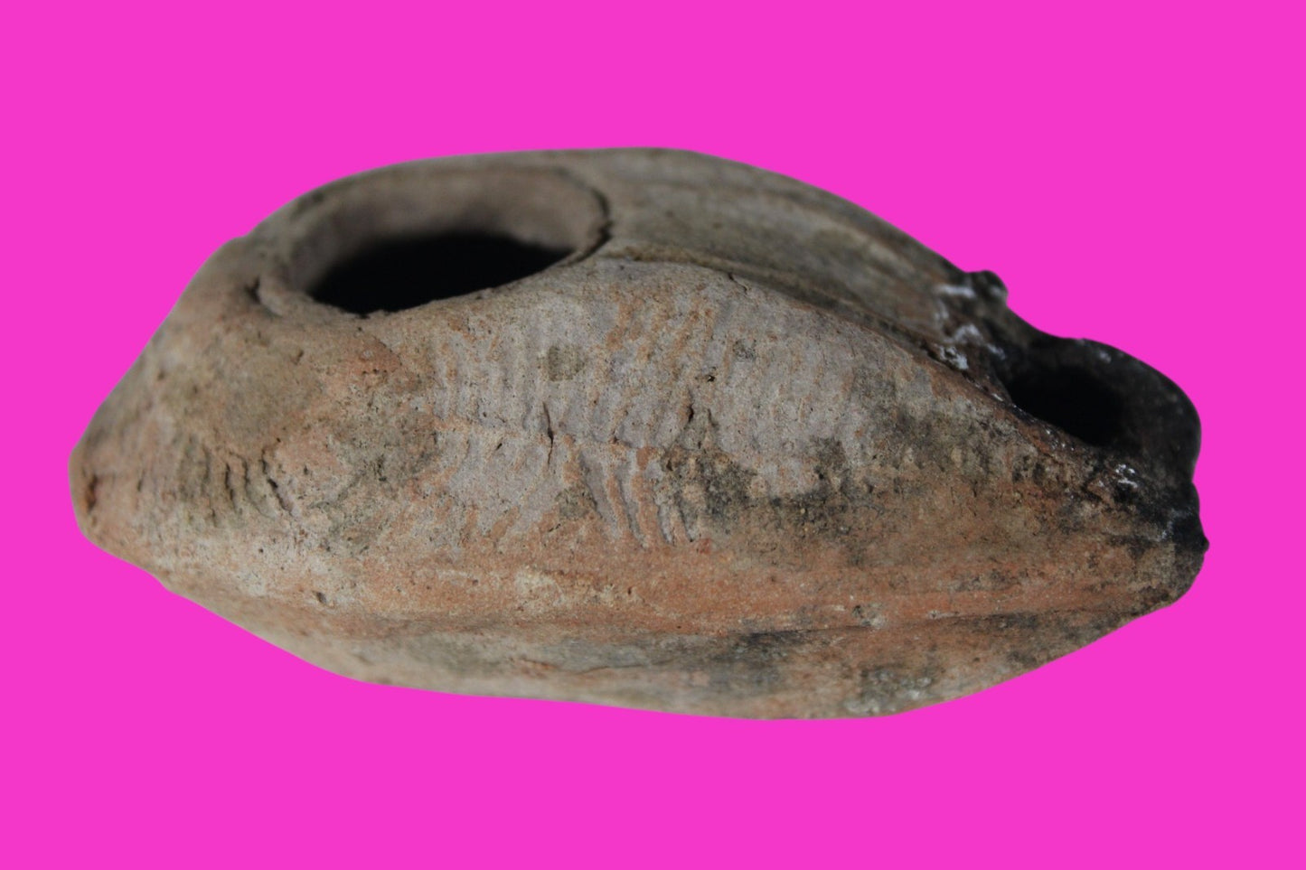 Oil Lamp Holy Land Ancient Artifact Jesus Christ Home Israel 300-600 AD COA 96