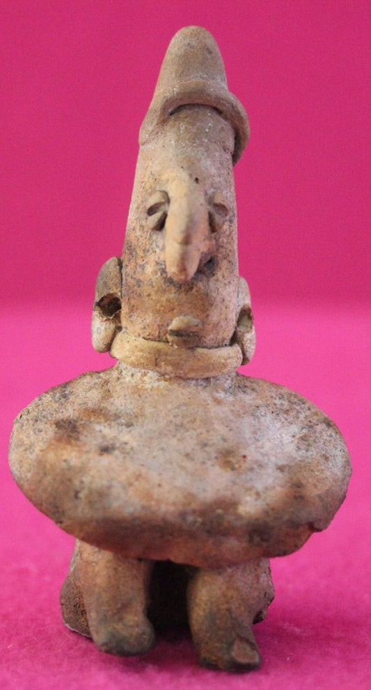 Authentic Pre Columbian Artifact Rare Skirted Tomb Figure Colima Mexico COA 182