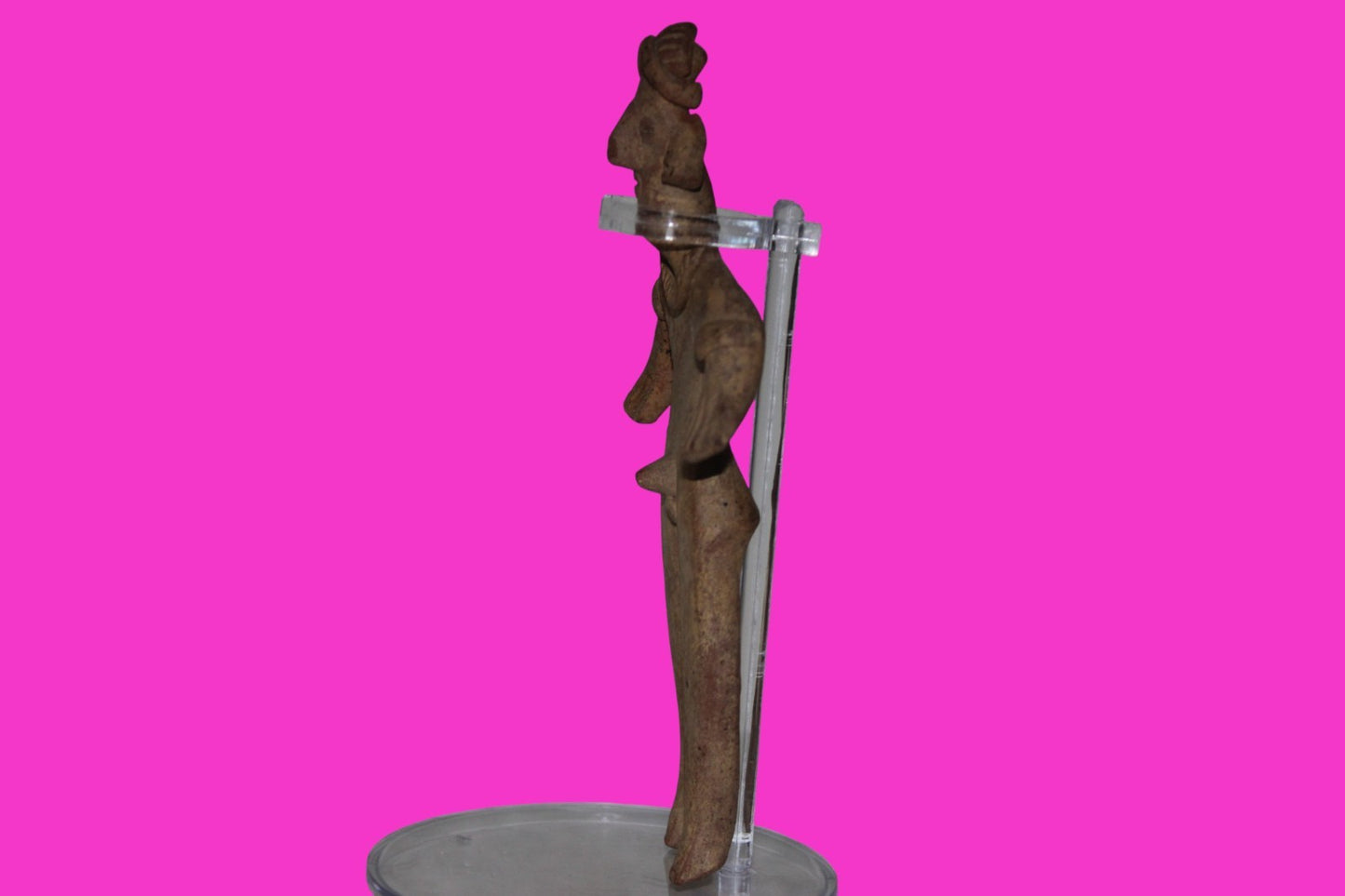 Pre Columbian Artifact 6 in Male Shaft Tomb Figure Colima Mexico 100BC COA 273