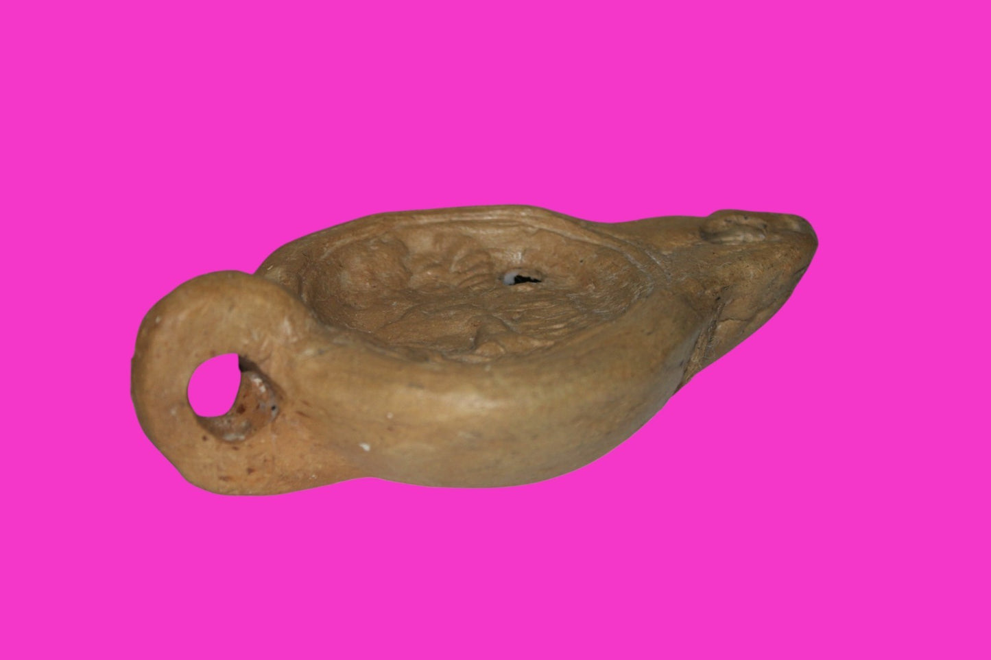 Four Horse War Chariot Oil Lamp Ancient Holy Land Artifact 200-400 AD COA J123