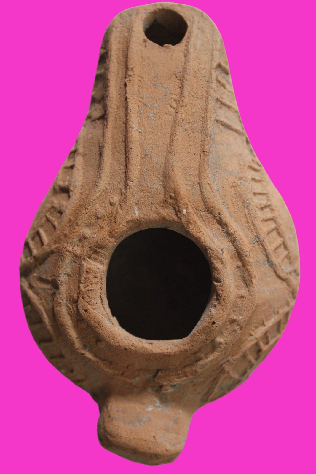 Ancient Holy Land Oil Lamp Artifact Jesus Christ Homeland 100BC-400AD COA 22