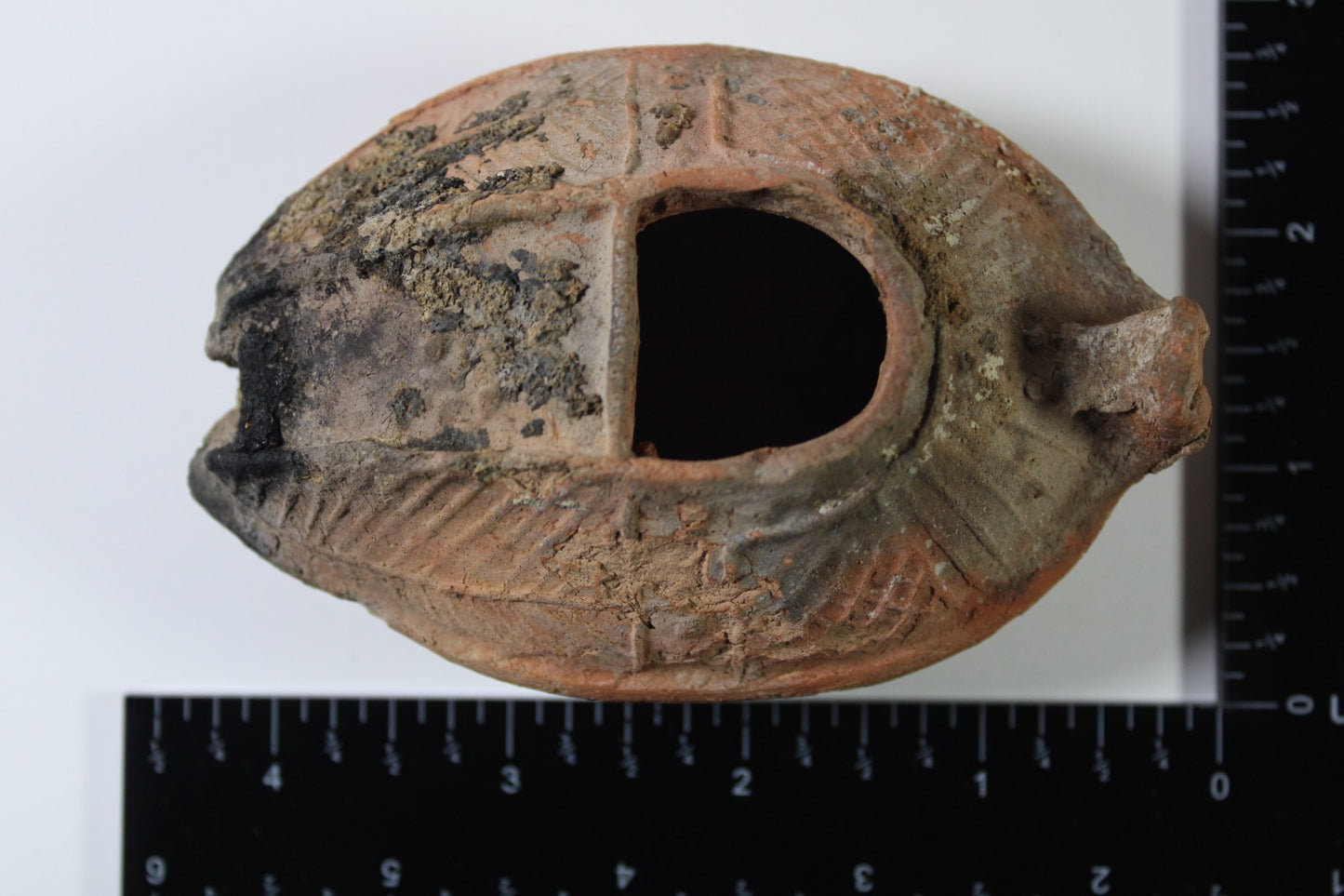 Oil Lamp Holy Land Ancient Artifact Jesus Christ Home Israel 300-600 AD COA 110