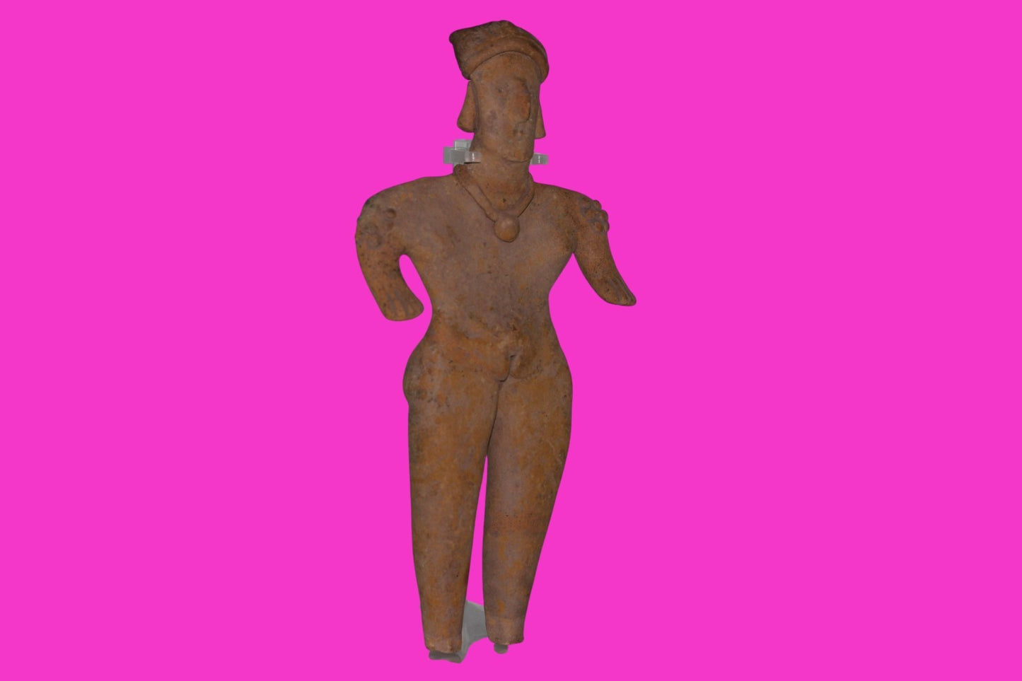 Pre Columbian Artifact 8in Female Shaman Tomb Figure Colima Mexico 100BC COA 254