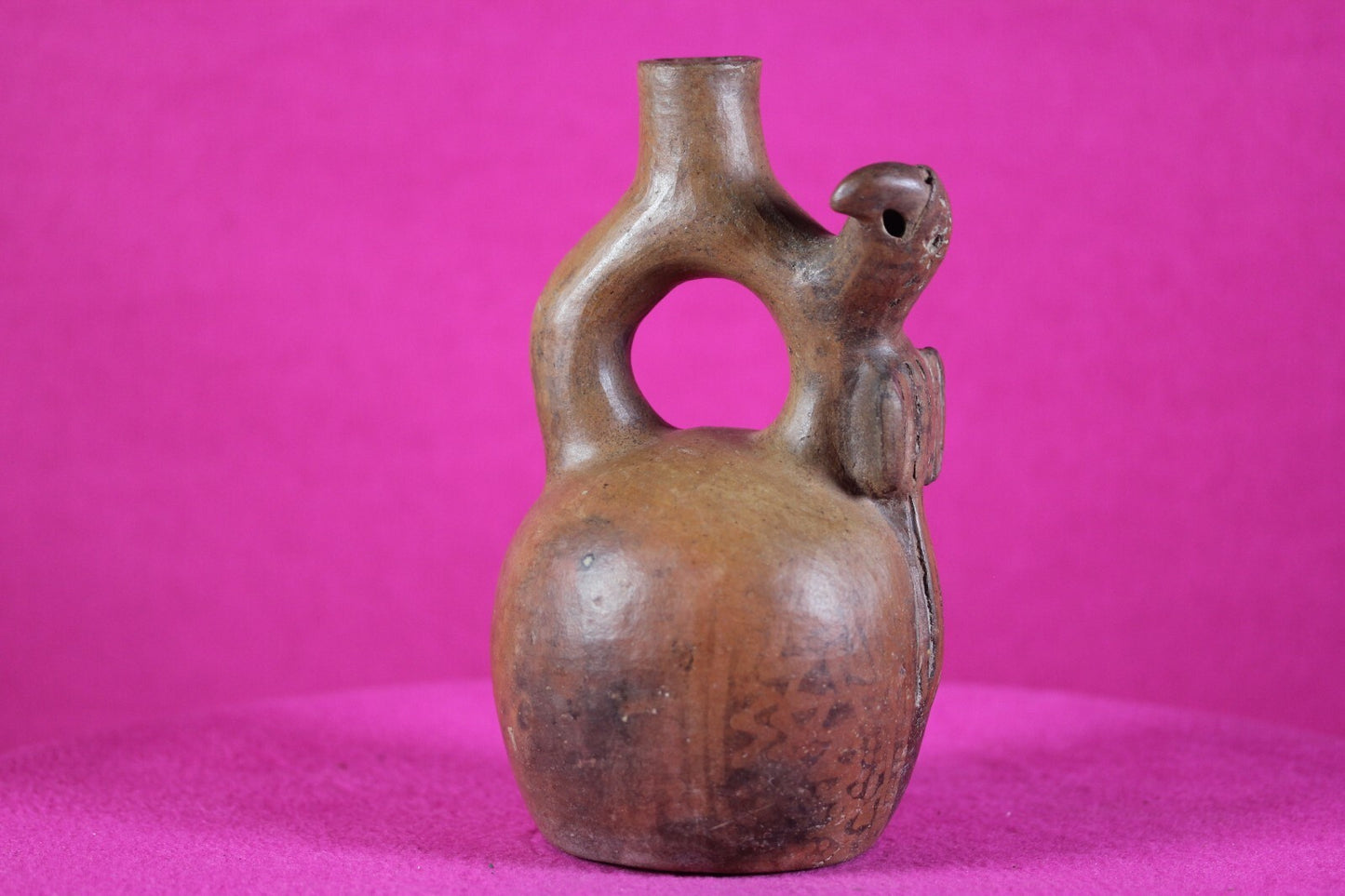 Pre Columbian Authentic Artifact Stirrup Vessel Vicus Peru 500 BC-300 AD COA J03