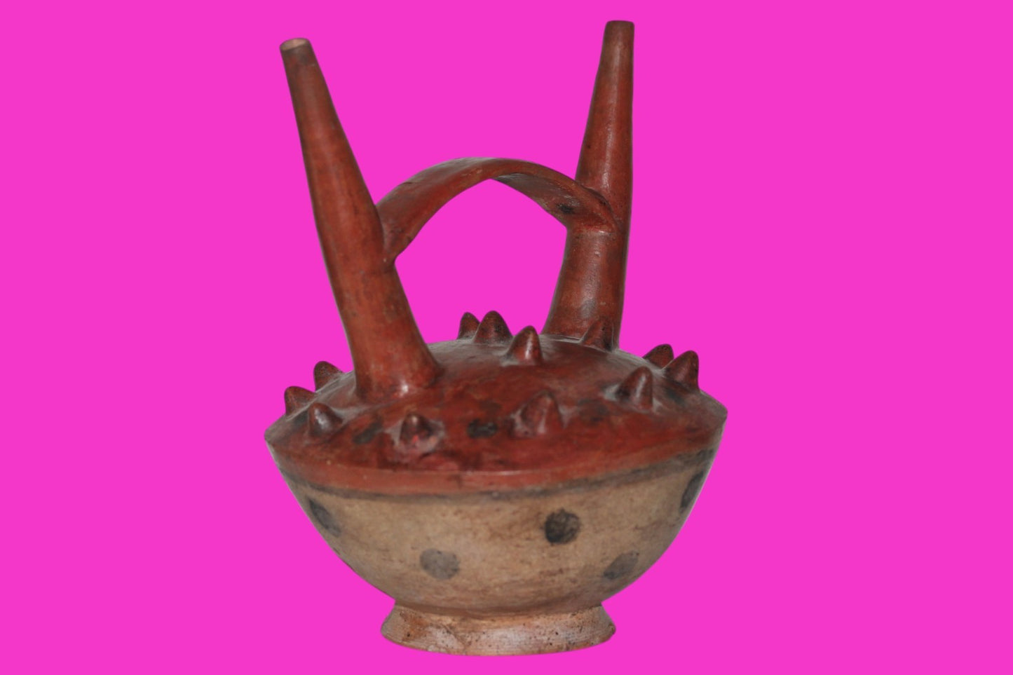 Pre Columbian Artifact Authentic Sican Stirrup Vessel 750-1000 AD Peru COA 220