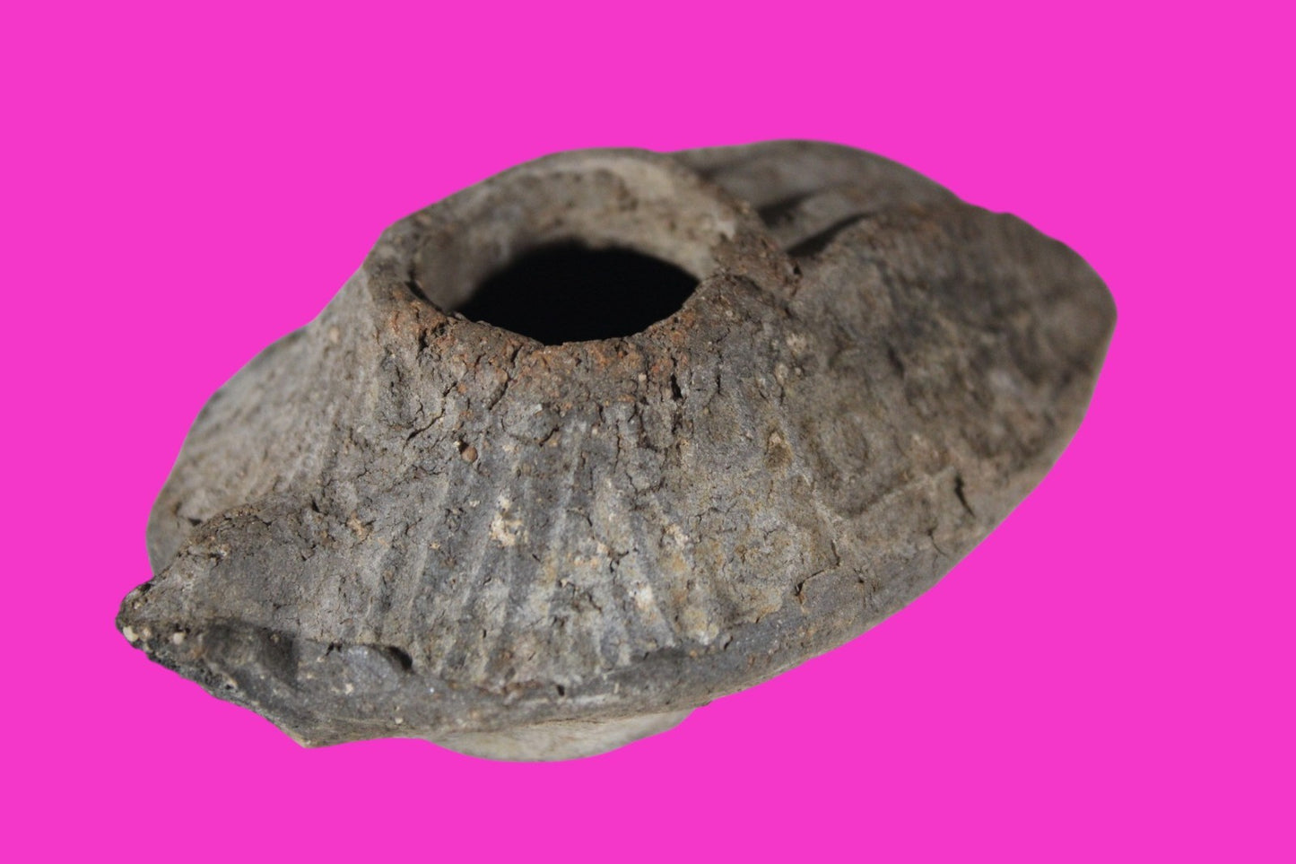 Oil Lamp Holy Land Ancient Artifact Jesus Christ Home Israel 300-600 AD COA 90