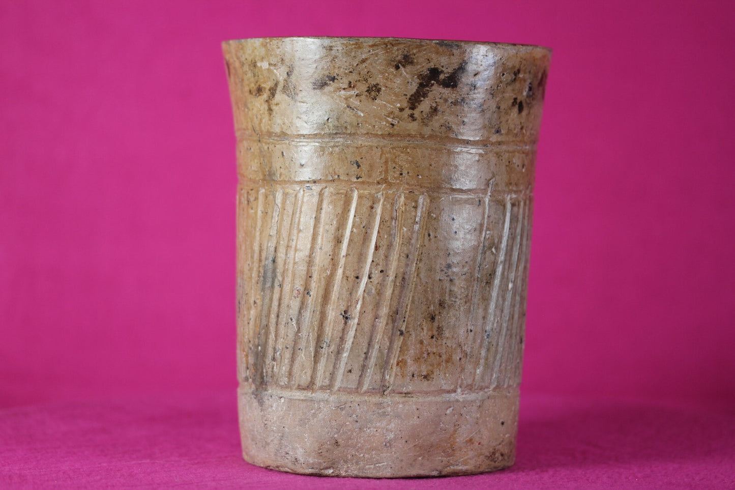 Pre Columbian Mayan Artifact 300 - 900 AD Incised Cylinder Authentic COA J44