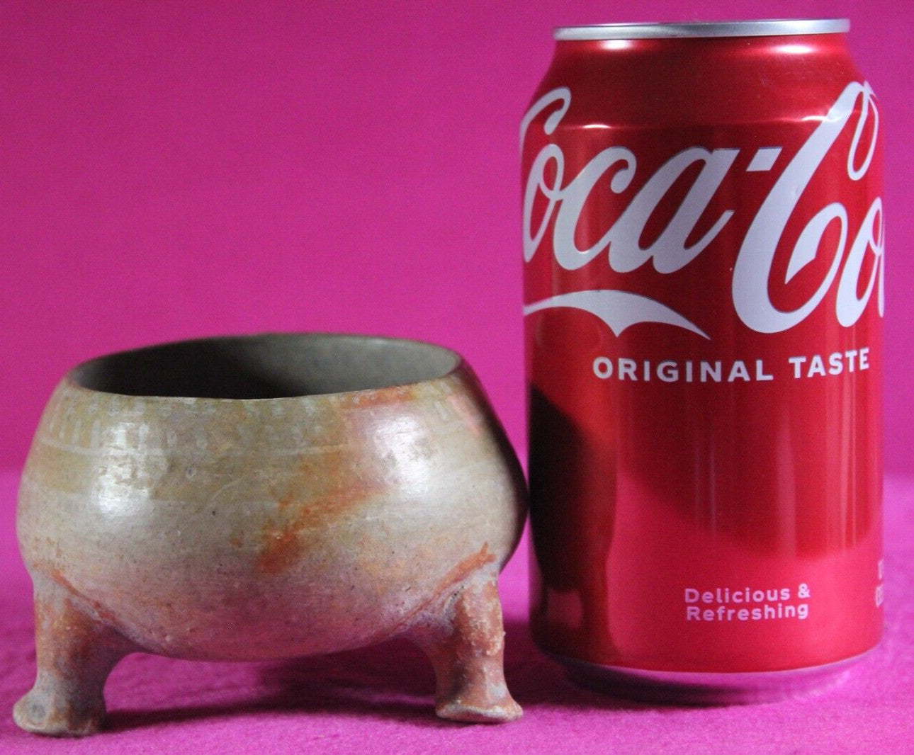 Pre Columbian Artifact Authentic Mini Tripod Bowl 1000-1400 AD Nicaragua COA J92