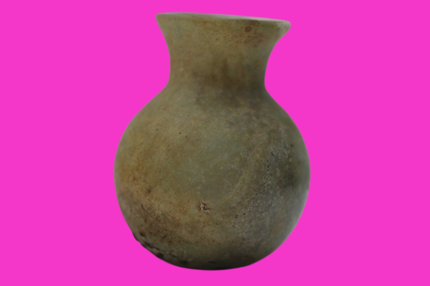 Holy Land Artifact Authentic Ancient Glass Bottle 100-300 AD Roman Era COA J17