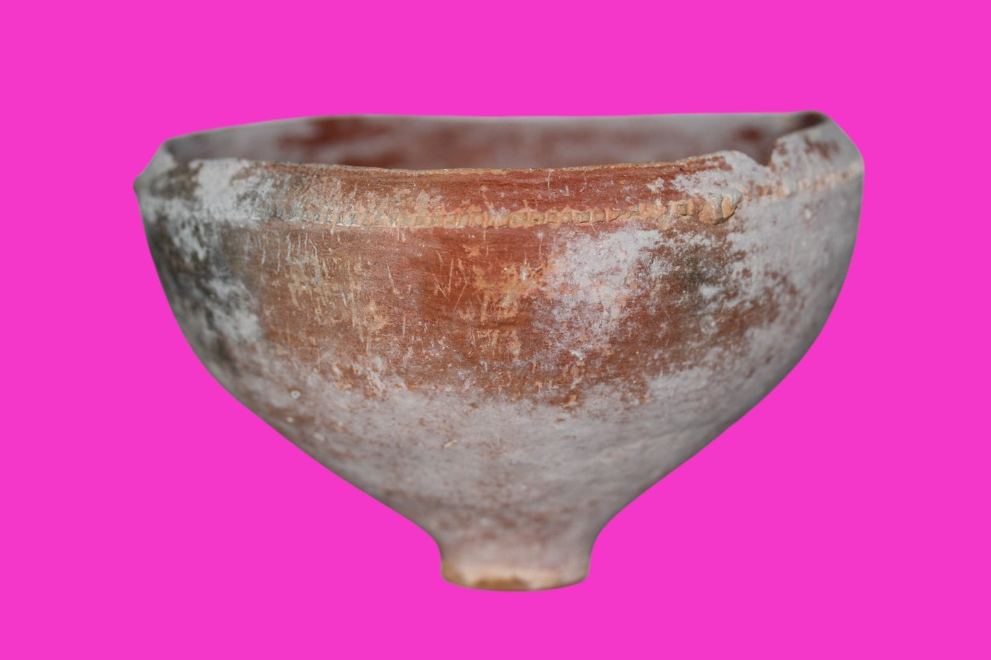 Ancient Holy Land Bowl Artifact From Time of Jesus Christ 100BC-200AD COA J135