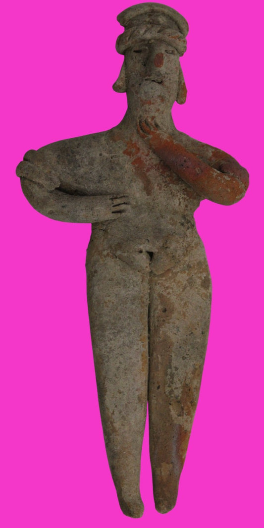 Pre Columbian Artifact 6 Inch Tall Shaft Tomb Figure Colima Mexico 100BC COA 285