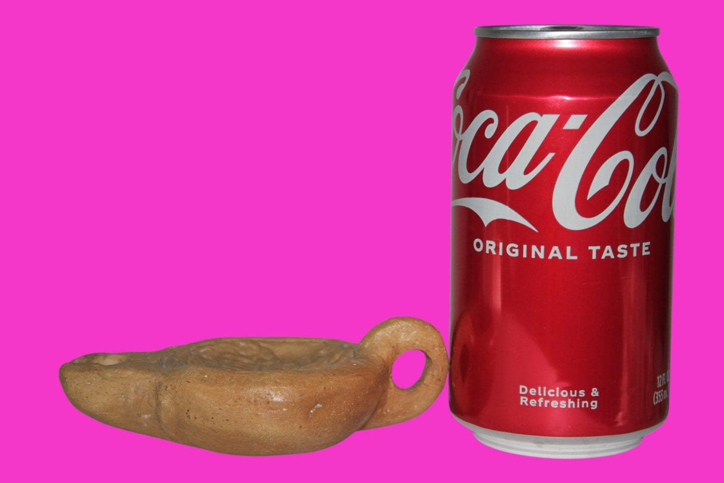 Four Horse War Chariot Oil Lamp Ancient Holy Land Artifact 200-400 AD COA J123