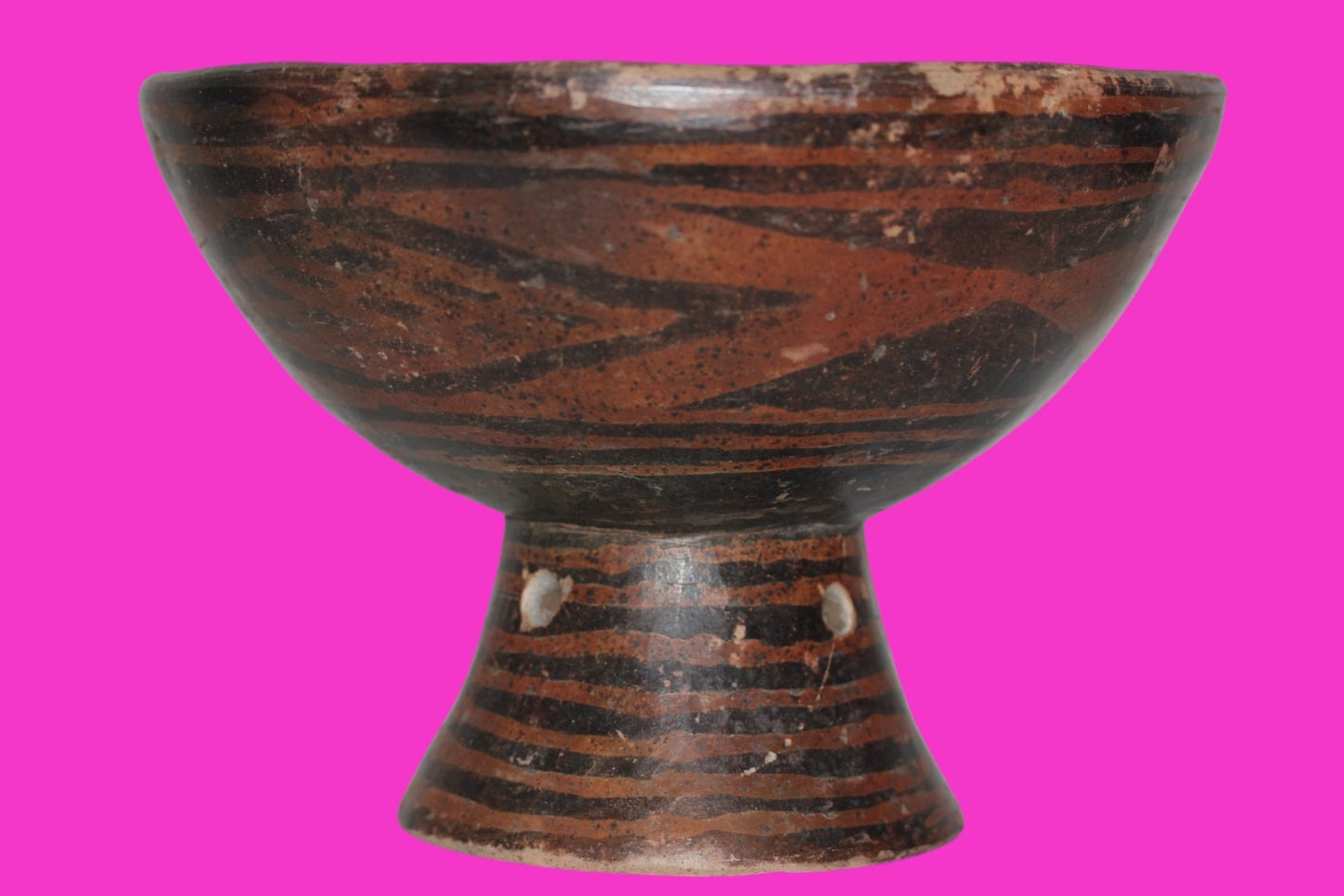 Pre Columbian Authentic Artifact Pedestal Bowl Narino Columbia 1000 AD COA J50