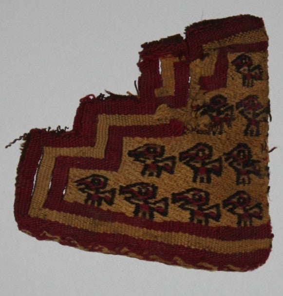 Pre Columbian Artifact Authentic Frameable Textile Border Chancay Peru COA 02