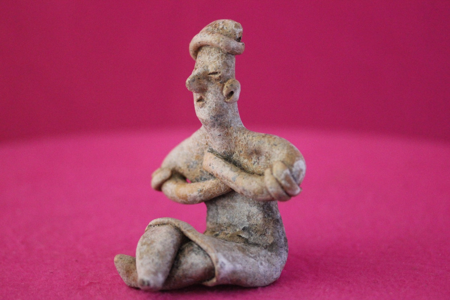 Authentic Pre Columbian Artifact Rare Seated Tomb Figure Colima Mexico COA 188