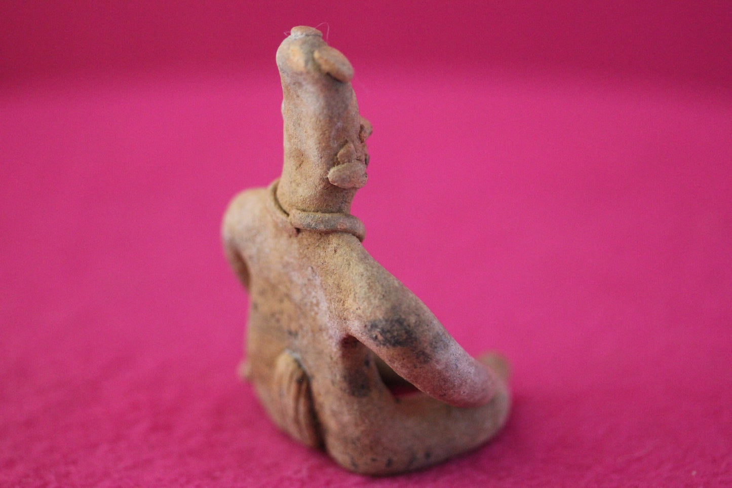 Pre Columbian Artifact Authentic Male Seated Tomb Figure Colima Mexico COA 191