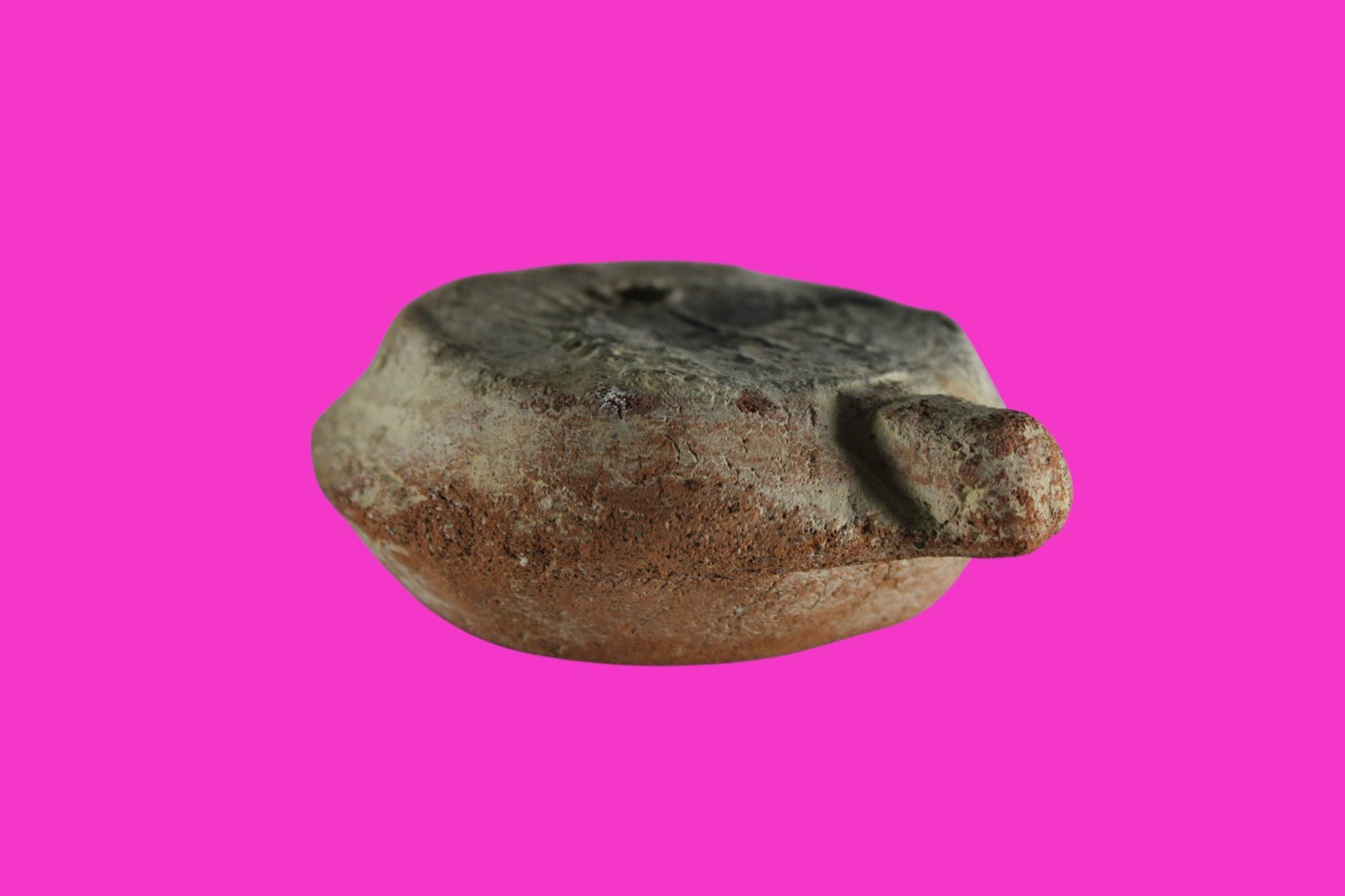 Ancient Holy Land Oil Lamp Artifact 3 Crosses Jesus Christ Home 400-500AD COA 29