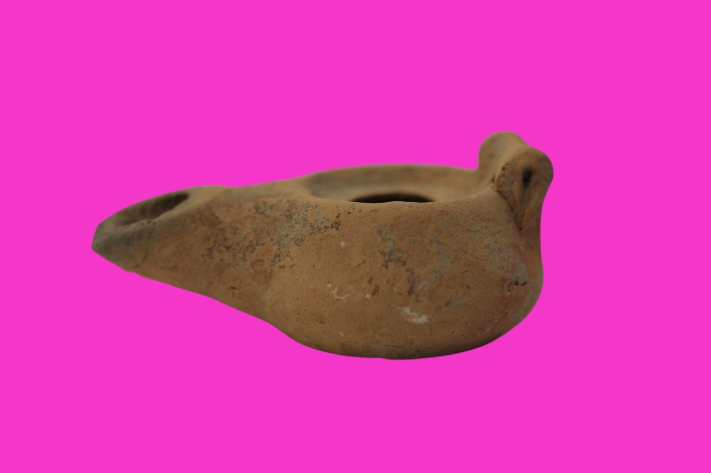 Ancient Holy Land Oil Lamp Artifact Jesus Christ Homeland 100-400 AD COA J105