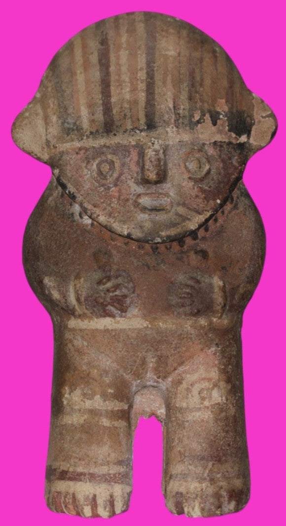 Pre Columbian Authentic Artifact Chancay Female Figure Peru 1200-1450 AD COA J42