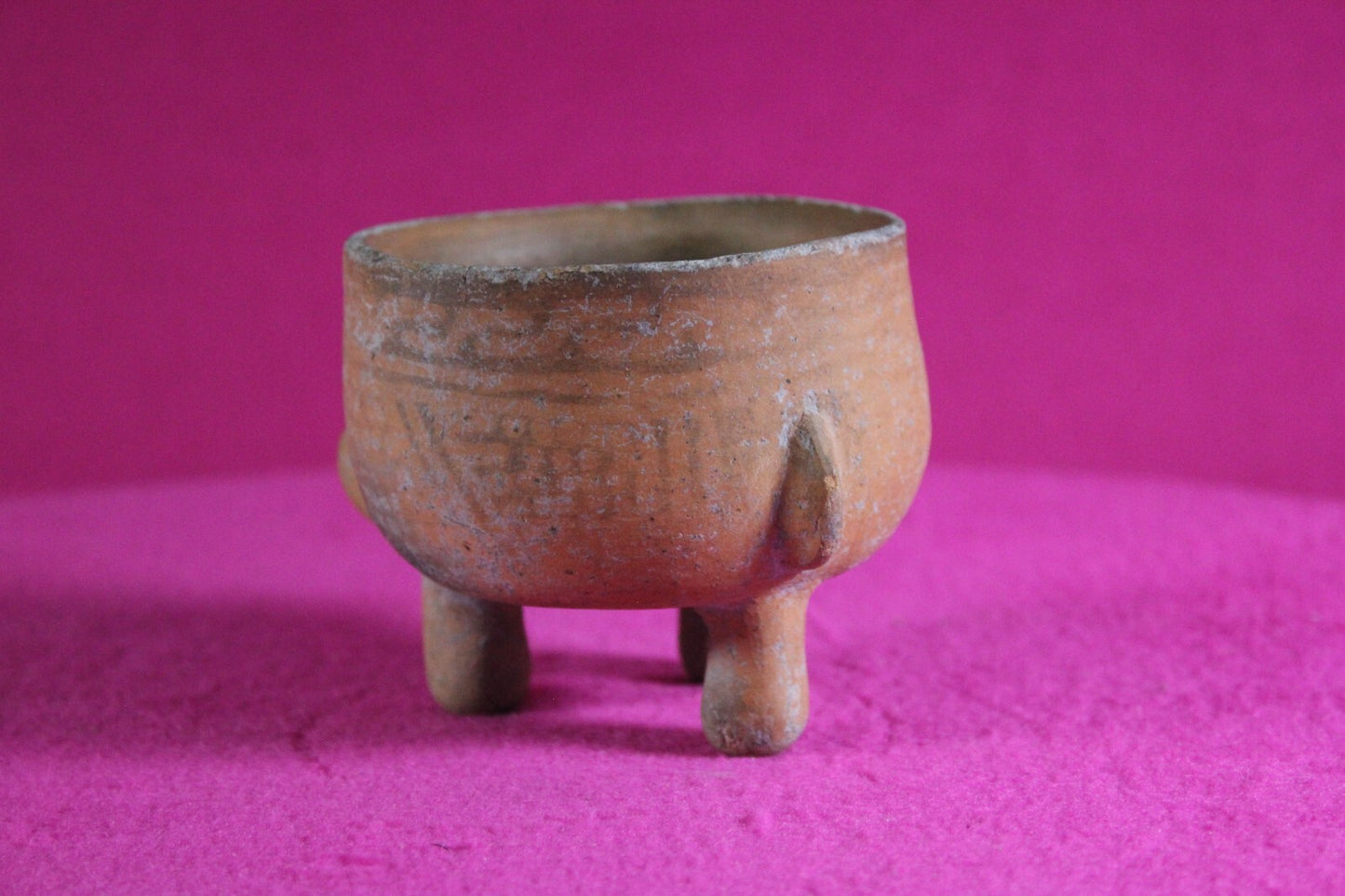 Authentic Pre Columbian Artifact Mini Tripod Bowl 1000-1400 AD Nicaragua COA J93