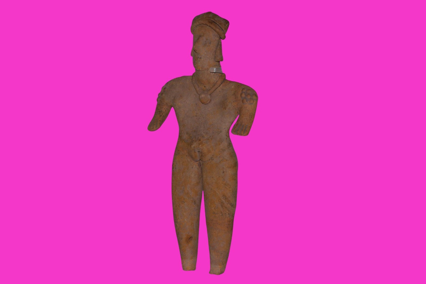 Pre Columbian Artifact 8in Female Shaman Tomb Figure Colima Mexico 100BC COA 254