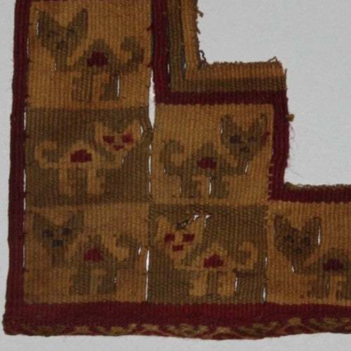 Pre Columbian Authentic Artifact Frameable Textile Border Chancay Peru COA 04