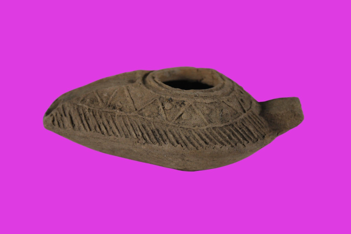 Ancient Holy Land Oil Lamp Artifact  From Jesus Christ Homeland 400-600AD COA 37