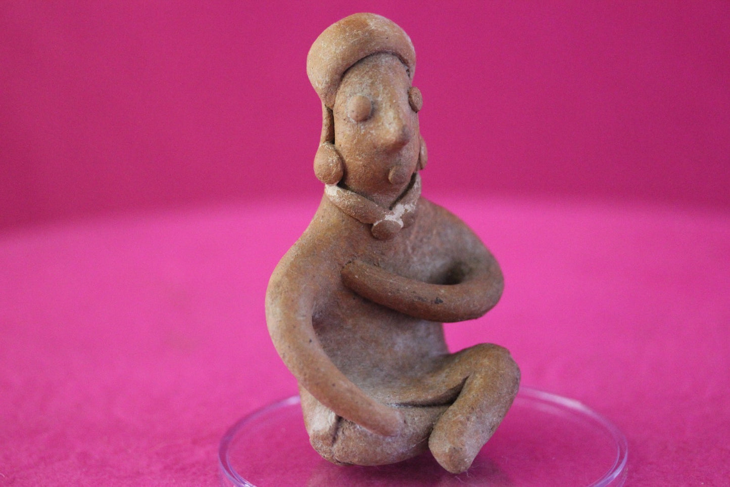 Pre Columbian Authentic Artifact Rare Seated Tomb Figure Colima Mexico COA 187