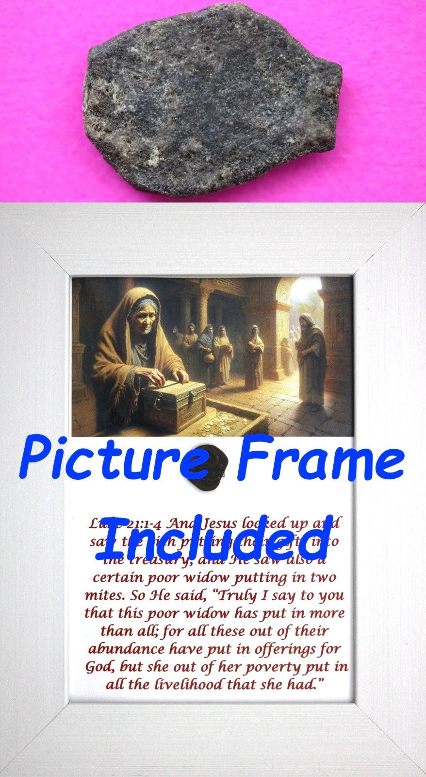Widows Mite Coin Holy Land Artifact Free Display Frame Jesus Christ Lifetime 51
