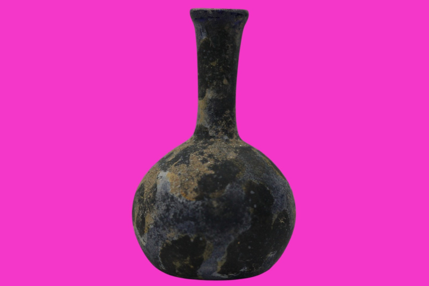 Authentic Ancient Holy Land Artifact Glass Bottle 100-300 AD Roman Era COA J21