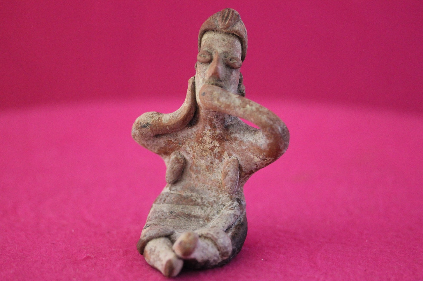 Authentic Pre Columbian Artifact Sleepy Grandma Tomb Figure Colima Mexico COA179