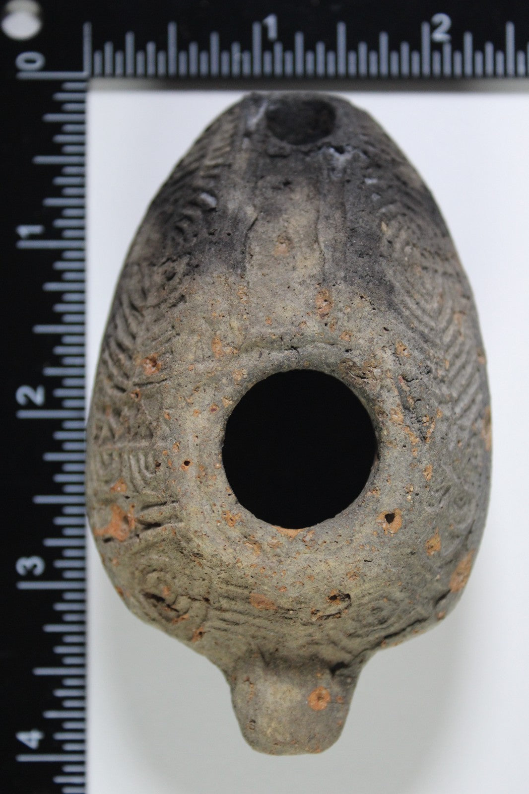 Oil Lamp Holy Land Ancient Artifact Jesus Christ Home Israel 300-600 AD COA 137