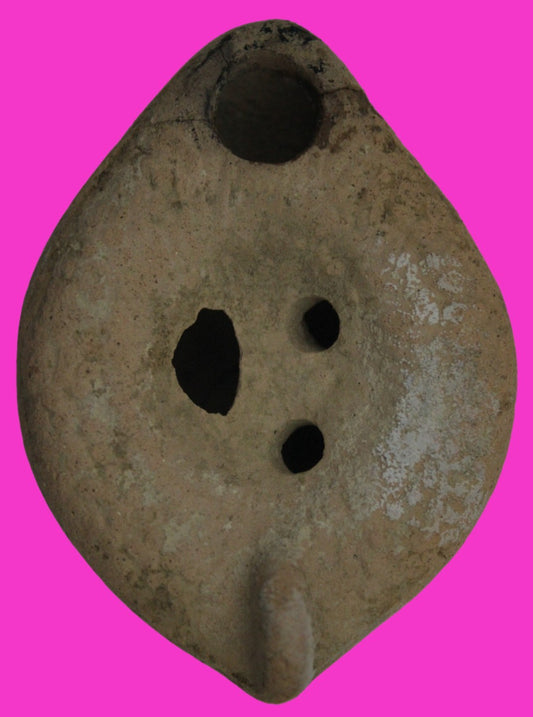 Ancient Holy Land Oil Lamp Artifact Jesus Christ Homeland 100BC-200AD COA 44