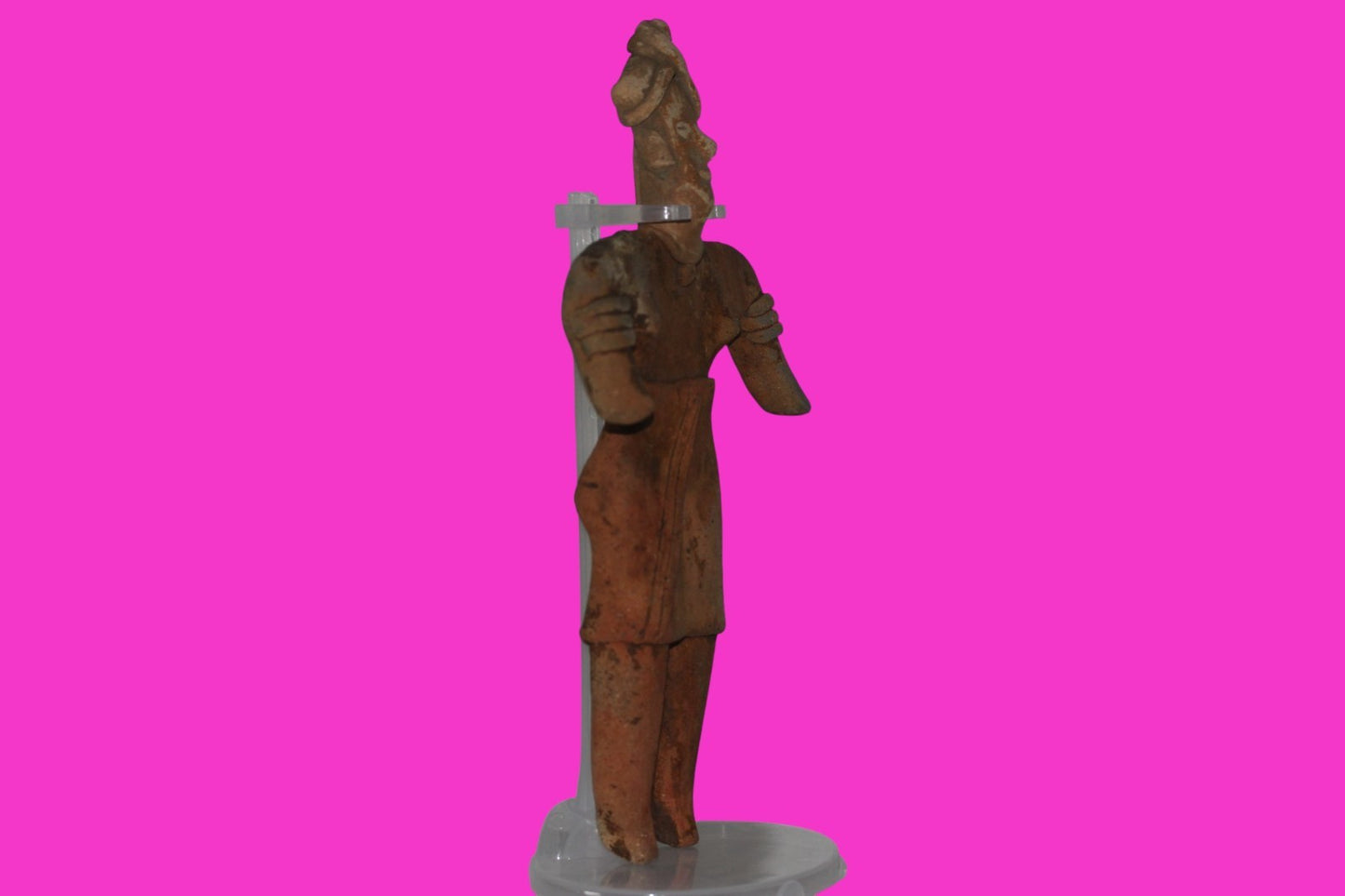 Pre Columbian Artifact 8 inch Female Tomb Figure Colima Mexico 100 BC COA 258