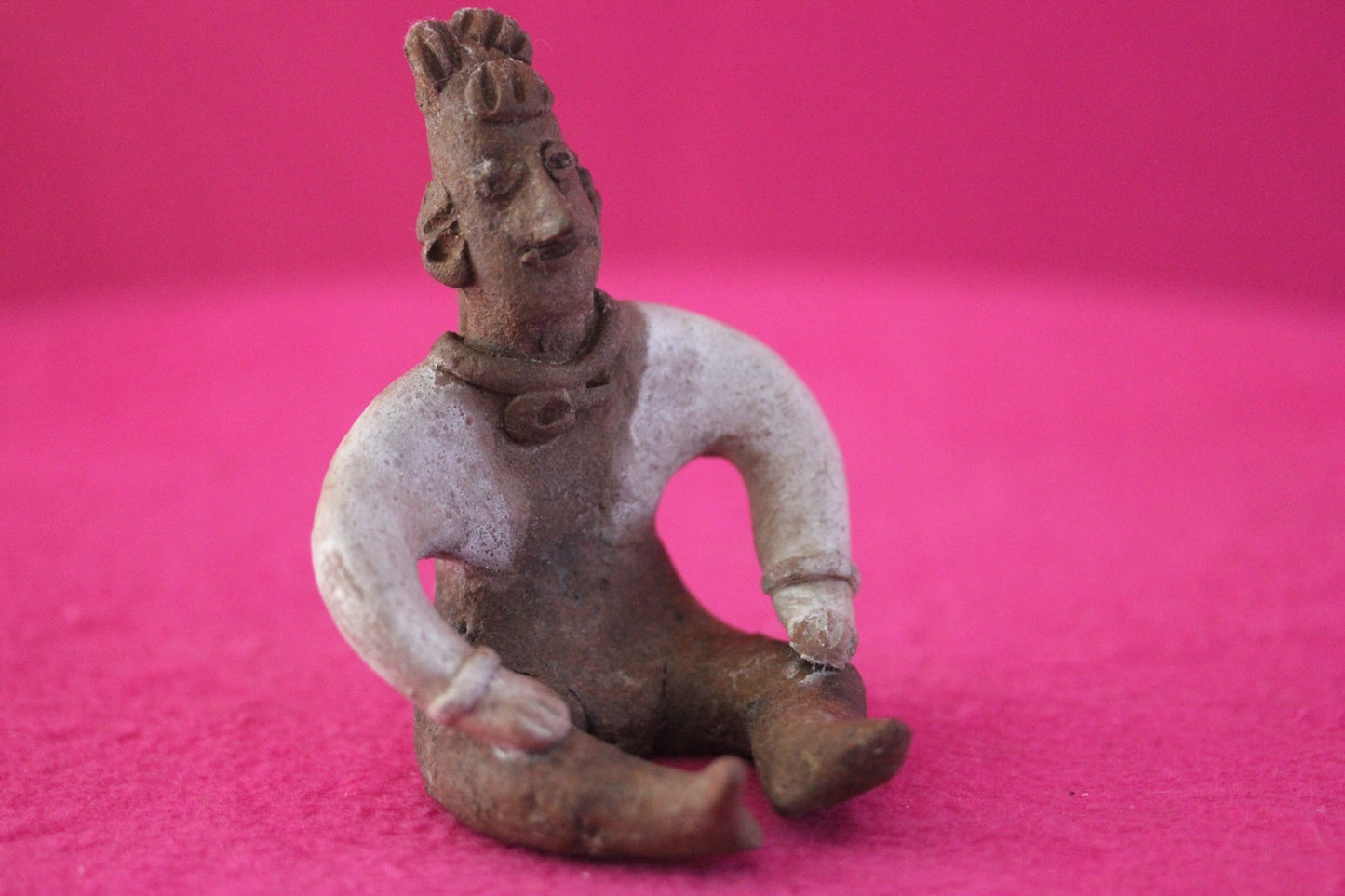 Authentic Pre Columbian Artifact Seated Shaman Tomb Figure Colima Mexico COA 194