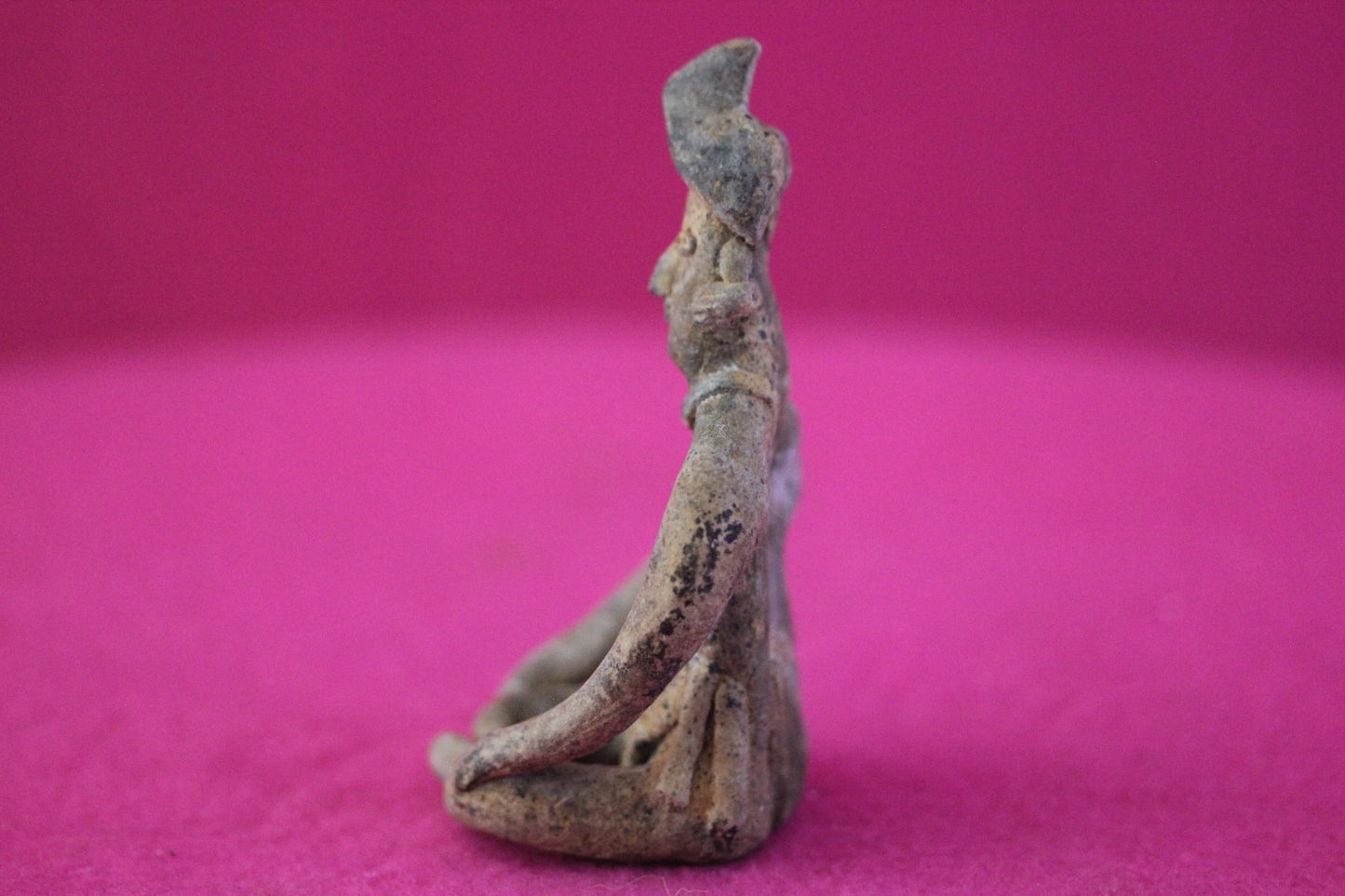 Pre Columbian Artifact Authentic Male Seated Tomb Figure Colima Mexico COA 192