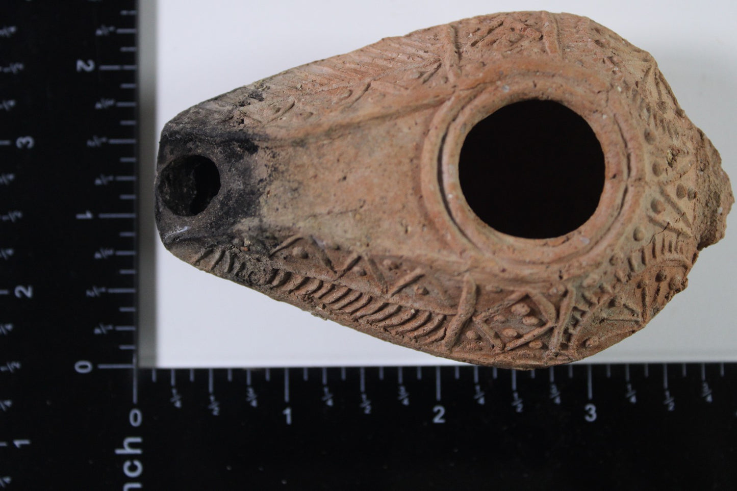 Oil Lamp Holy Land Ancient Artifact Jesus Christ Home Israel 300-600 AD COA 85