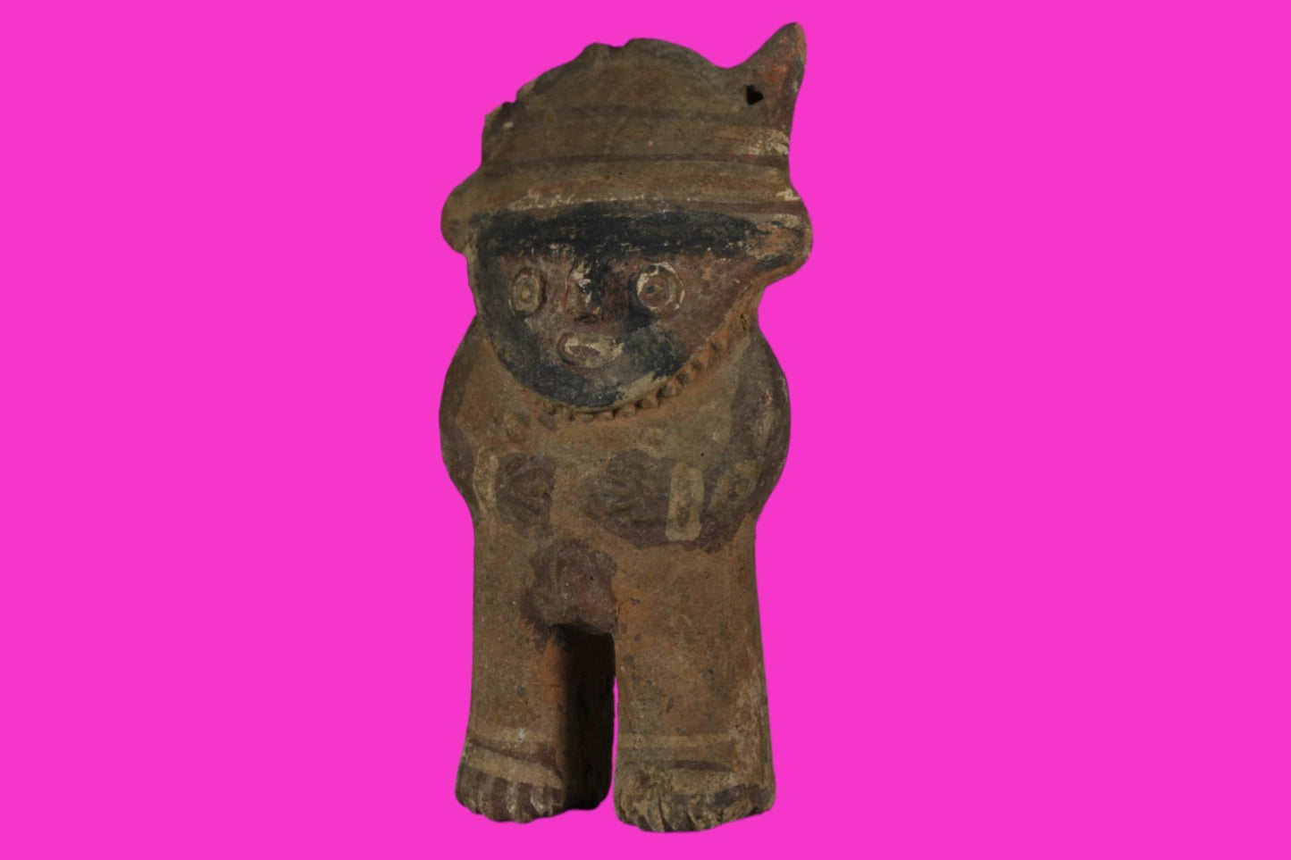Pre Columbian Authentic Artifact Chancay Male Figure Peru 1200-1450AD COA J41
