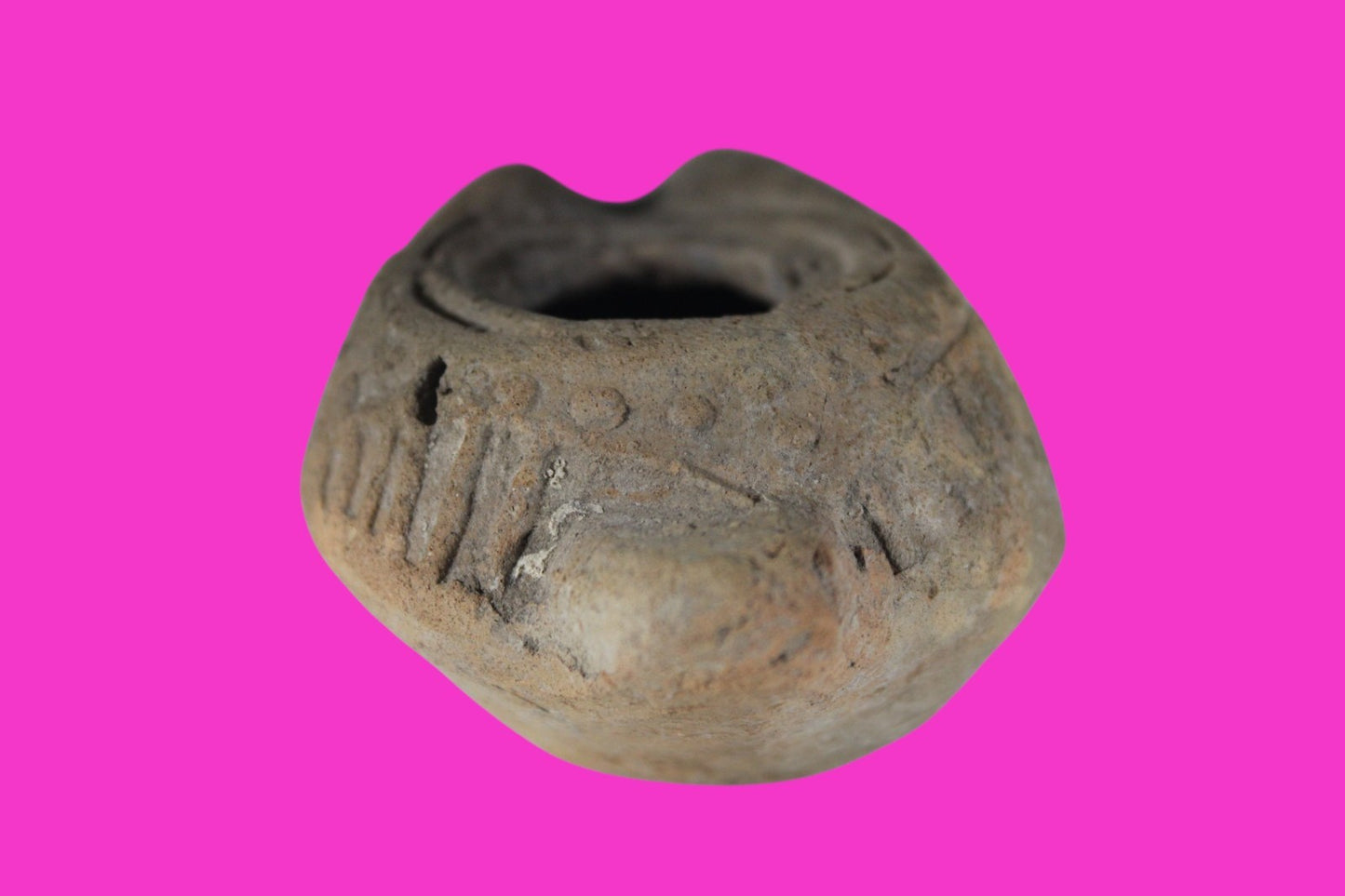 Oil Lamp Holy Land Ancient Artifact Jesus Christ Home Israel 300-600 AD COA 99