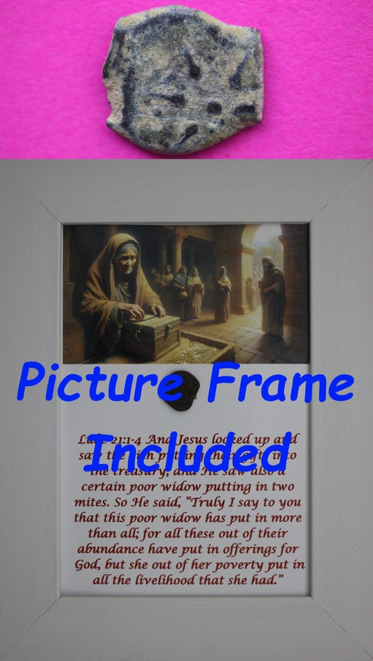 Widows Mite Coin Holy Land Artifact Free Display Frame Jesus Christ Lifetime 34