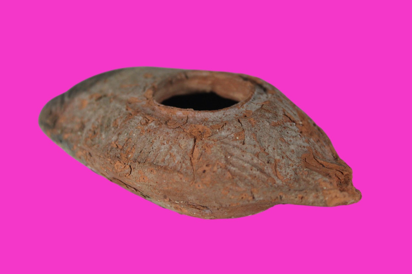 Oil Lamp Holy Land Ancient Artifact Jesus Christ Home Israel 300-600 AD COA 101