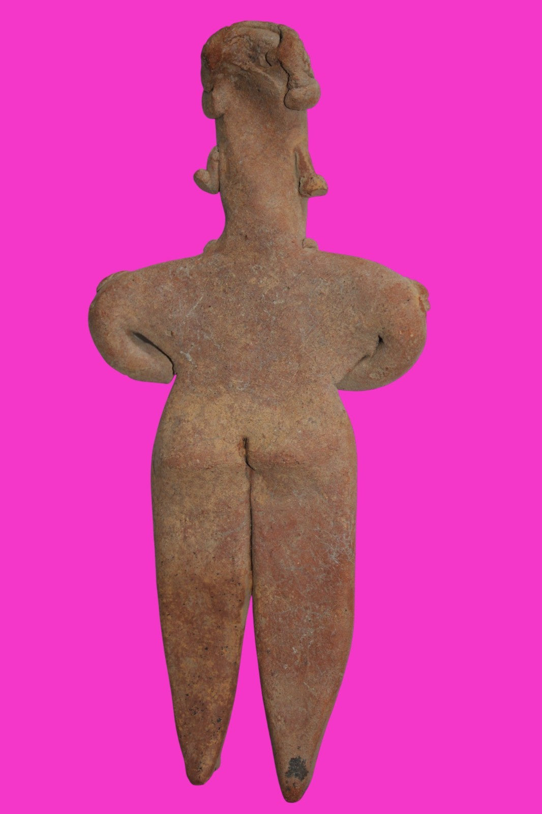 Pre Columbian Artifact 8 inch Male Shaft Tomb Figure Colima Mexico 100BC COA 262