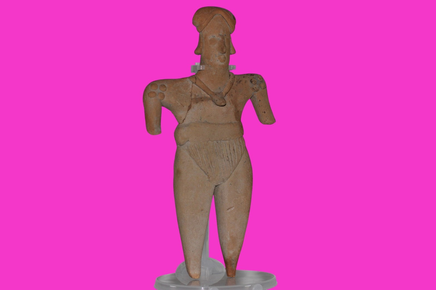 Pre Columbian Artifact 8 Inch Shaman Tomb Figure Colima Mexico 100 BC COA 236