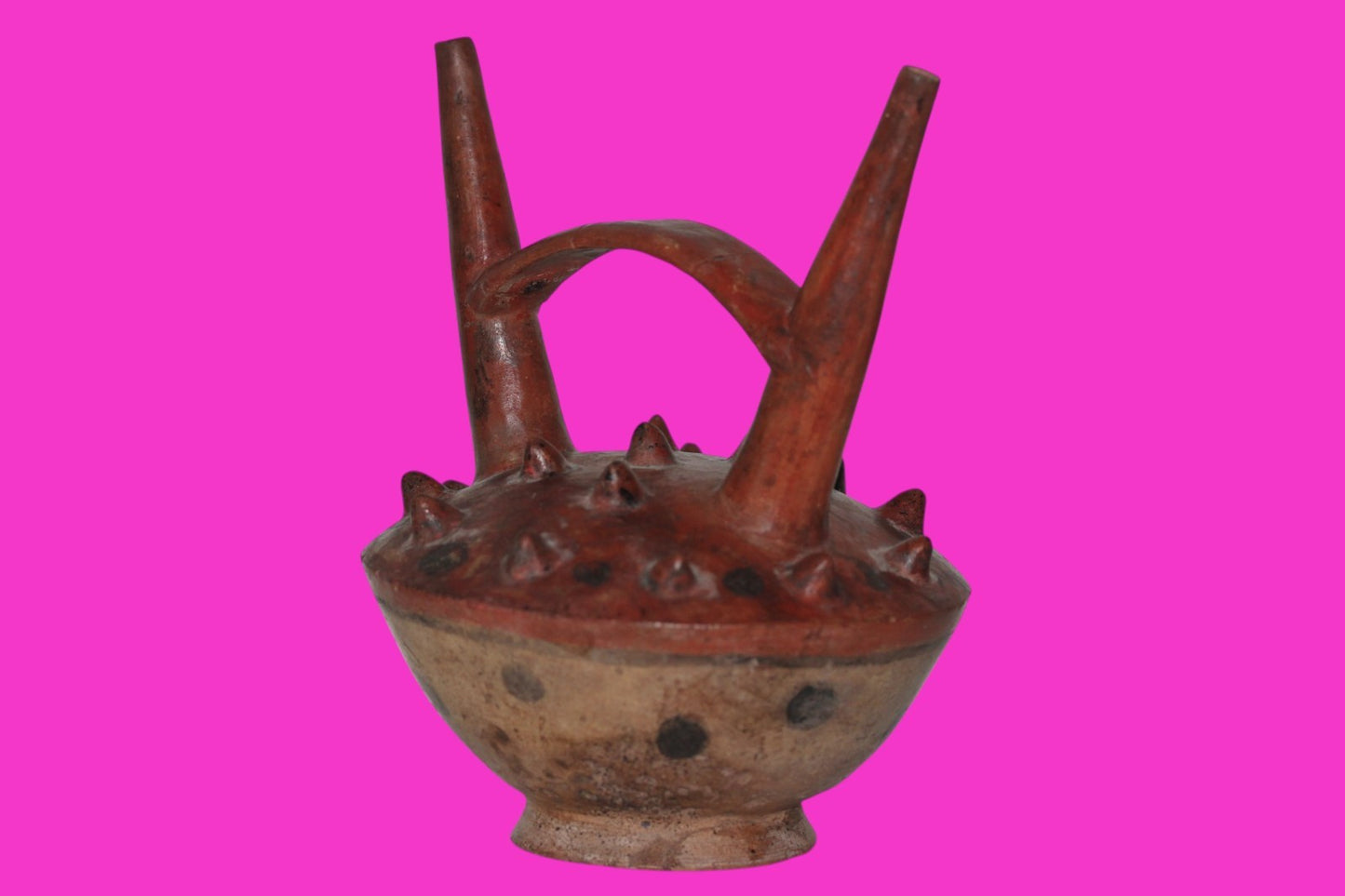 Pre Columbian Artifact Authentic Sican Stirrup Vessel 750-1000 AD Peru COA 220