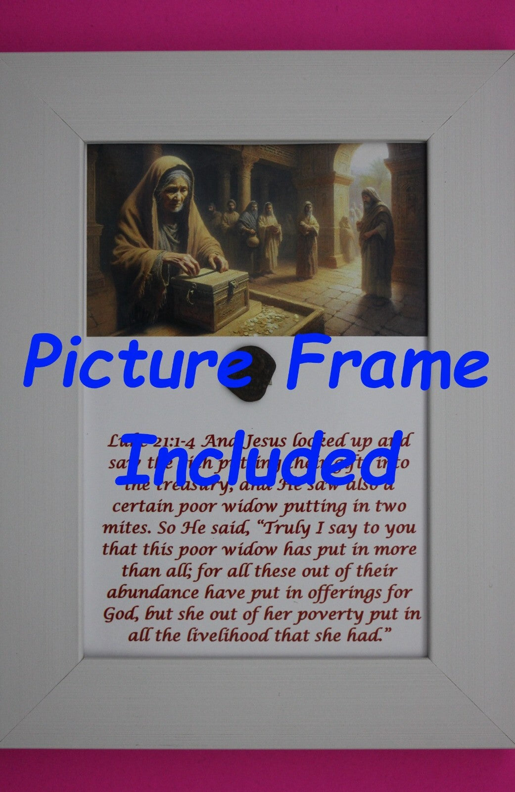 Widows Mite Coin Holy Land Artifact Jesus Christ Lifetime Free Display Frame 019