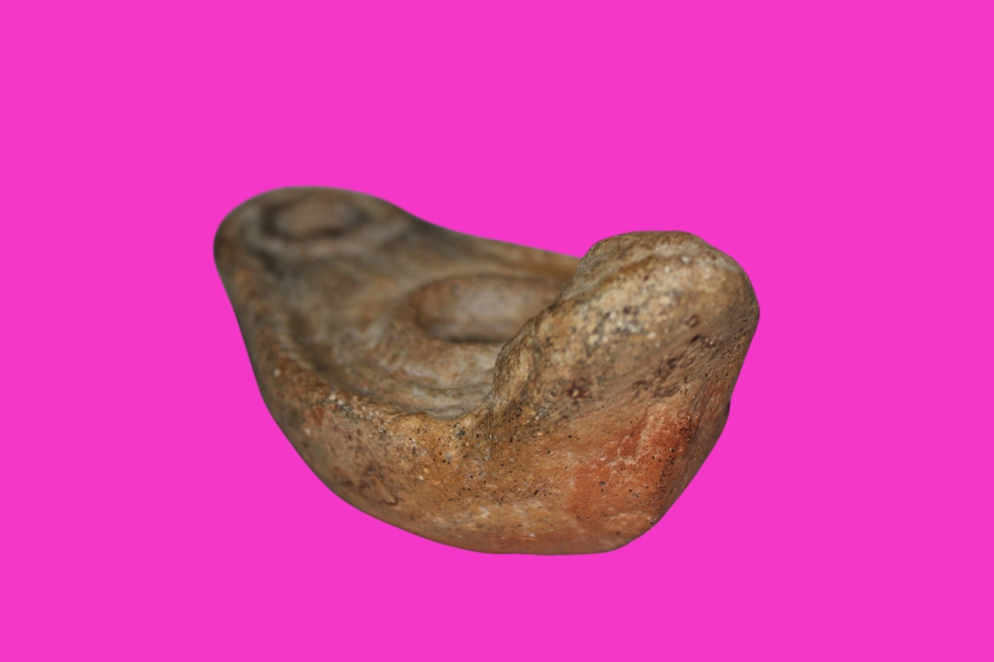 Oil Lamp Holy Land Ancient Artifact Jesus Christ Home Israel 100-400 AD COA J122